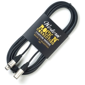 Cable Western CC10 XLRM-XLRF Para Micrófono 1 Metro