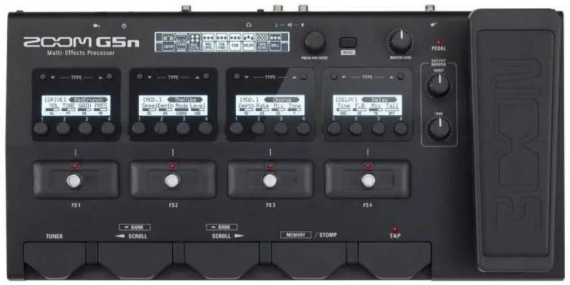 Pedalera Zoom G5n Multiefecto con Pedal de Expresion para Guitarra