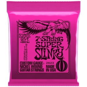 Encordado Ernie Ball Super Slinky 7 Cuerdas 09-52 Guitarra Electrica