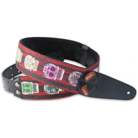 Correa Right On! Mojo Skulls Vegana para Guitarra y Bajo - Made In Spain